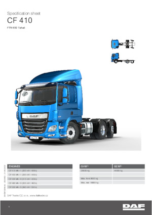 Capete tractor DAF CF 410 FTN