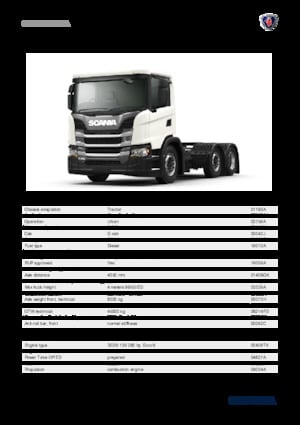 Capete tractor Scania G 280 A6x2/2NA
