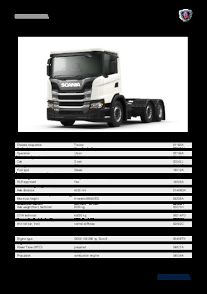 Capete tractor Scania G 280 A6x2/4NA