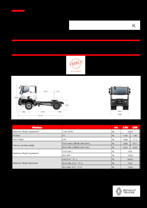 Capete tractor Renault K T4X2 HEAVY 11L E6