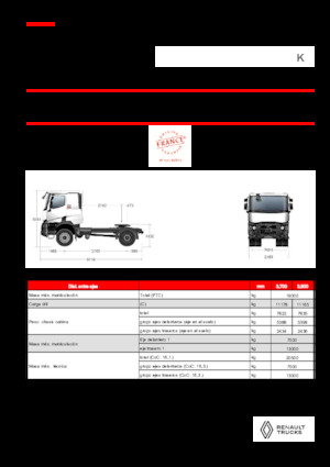 Capete tractor Renault K T4X2 HEAVY 13L E6