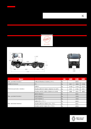 Capete tractor Renault K T6X6 MEDIUM 11L E6