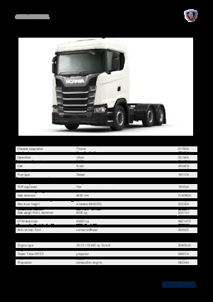 Capete tractor Scania S 420 A6x2/2NA