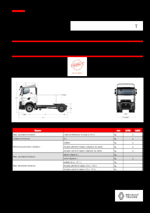Capete tractor Renault T HIGH T4X2 X-LOW 13L E6