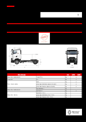 Capete tractor Renault T HIGH T4X2 X-LOW 13L E6