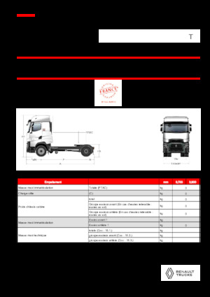 Capete tractor Renault T HIGH T4X2 X-LOW 13L E6