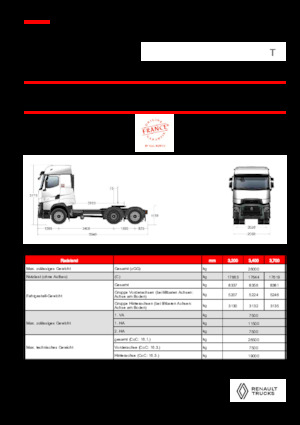 Capete tractor Renault T HIGH T6X2 LOW 13L E6