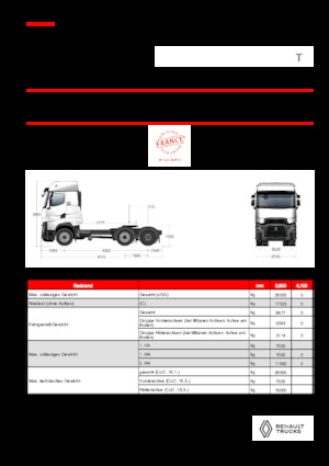 Capete tractor Renault T HIGH T6X2 PUSHER 13L E6