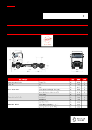 Capete tractor Renault T HIGH T6X2 PUSHER 13L E6
