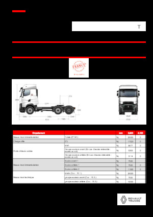 Capete tractor Renault T HIGH T6X2 PUSHER 13L E6