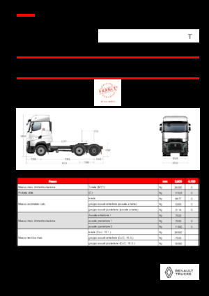 Capete tractor Renault T HIGH T6X2 PUSHER 13L E6