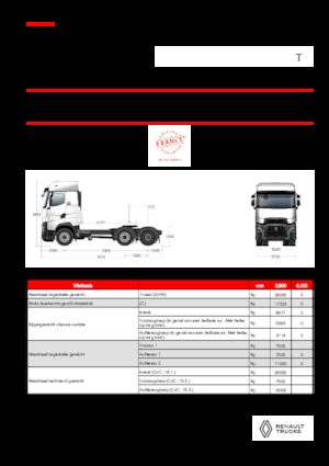 Capete tractor Renault T HIGH T6X2 PUSHER 13L E6