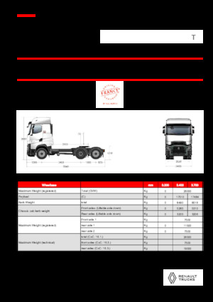 Capete tractor Renault T HIGH T6X2 TAG 13L E6