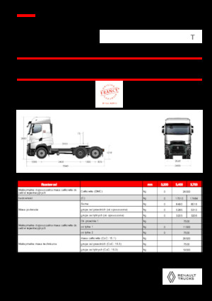 Capete tractor Renault T HIGH T6X2 TAG 13L E6