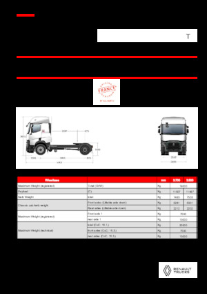 Capete tractor Renault T T4X2 13L E6