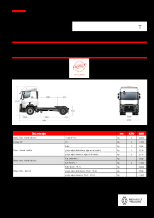 Capete tractor Renault T T4X2 LOW 11L E6