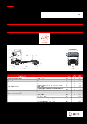 Capete tractor Renault T T4X2 LOW 11L E6