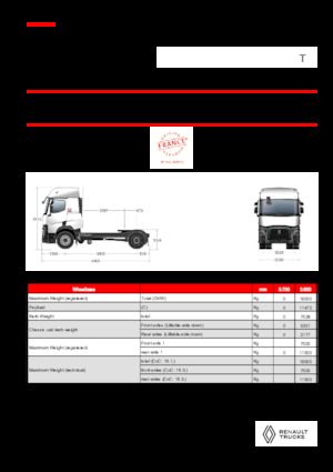 Capete tractor Renault T T4X2 LOW 13L E6