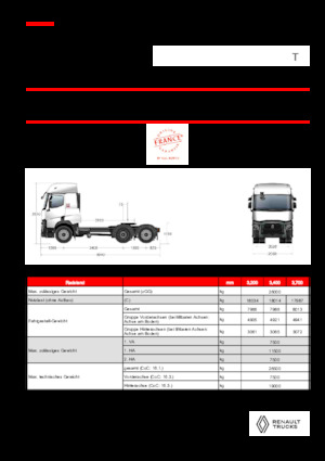 Capete tractor Renault T T6X2 LOW 11L E6