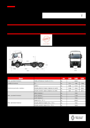 Capete tractor Renault T T6X2 LOW 13L E6