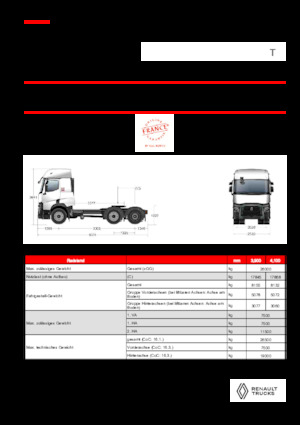 Capete tractor Renault T T6X2 PUSHER 13L E6