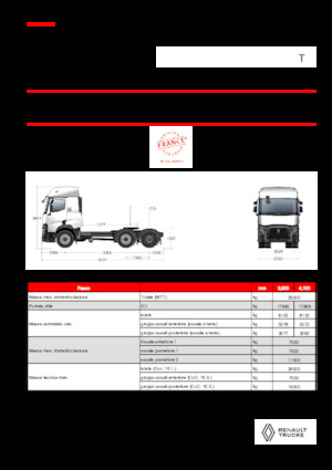 Capete tractor Renault T T6X2 PUSHER 13L E6