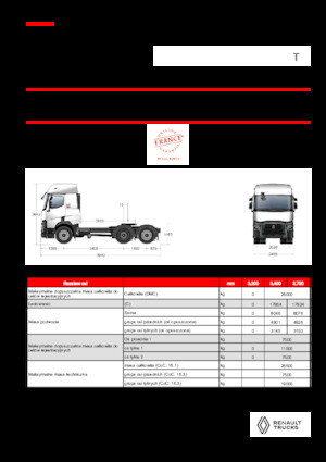 Capete tractor Renault T T6X2 TAG 11L E6