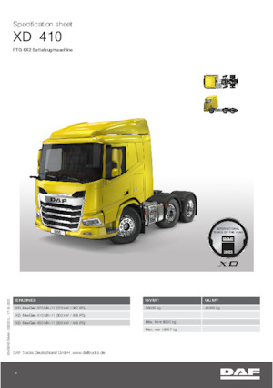 Capete tractor DAF XD 370 FTG