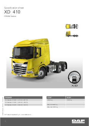 Capete tractor DAF XD 370 FTN