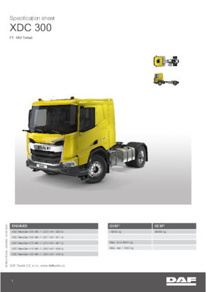 Capete tractor DAF XDC 300 FT