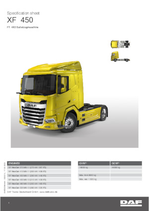 Capete tractor DAF XF 480 FT