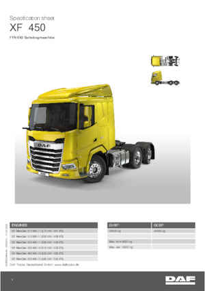 Capete tractor DAF XF 410 FTN