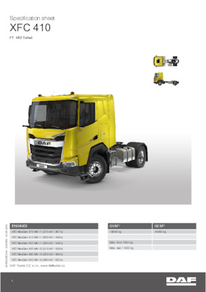 Capete tractor DAF XFC 480 FT