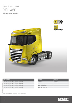 Capete tractor DAF XG 480 FT