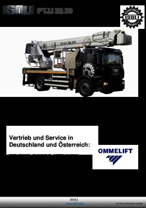 Nacele telescopice montate pe camion ISOLI PTJJ36.29