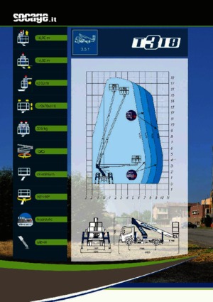 Nacele telescopice montate pe camion Socage T 318 ForSte