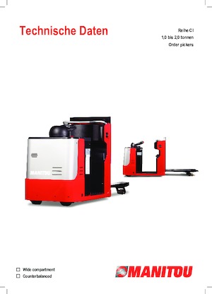 Order pickers (preparatoare de comenzi) Manitou CI 20