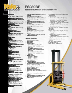 Order pickers (preparatoare de comenzi) Yale FS030BF