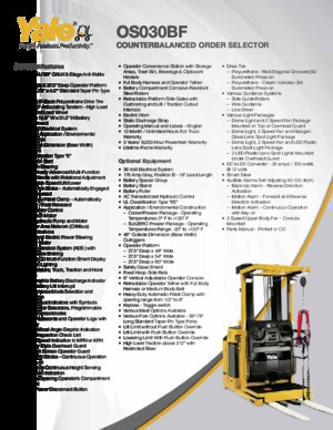 Order pickers (preparatoare de comenzi) Yale OS030BF