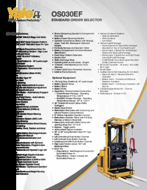 Order pickers (preparatoare de comenzi) Yale OS030EF