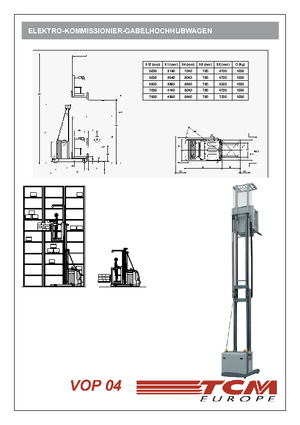 Order pickers (preparatoare de comenzi) TCM VOP 04