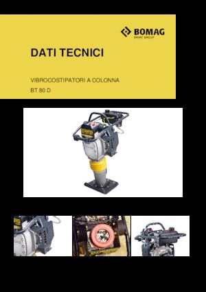 Maiuri compactoare pe benzină și Diesel Bomag BT 80 D