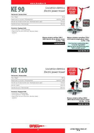 Șlefuitoare de beton Breaker KE 90-02