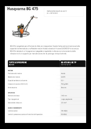 Șlefuitoare de beton Husqvarna BG 475