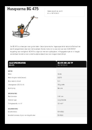 Șlefuitoare de beton Husqvarna BG 475
