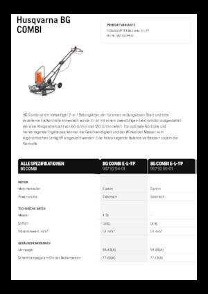 Șlefuitoare de beton Husqvarna BG COMBI