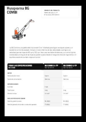 Șlefuitoare de beton Husqvarna BG COMBI