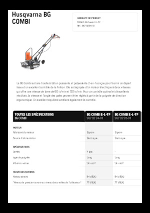 Șlefuitoare de beton Husqvarna BG COMBI