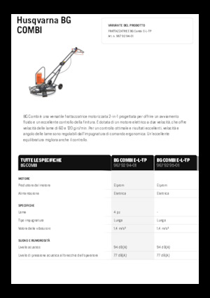 Șlefuitoare de beton Husqvarna BG COMBI