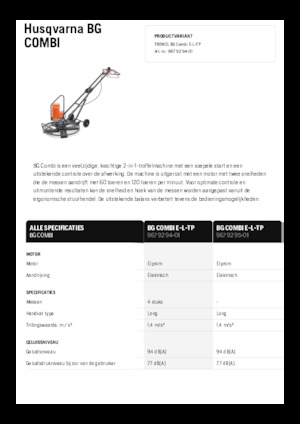 Șlefuitoare de beton Husqvarna BG COMBI